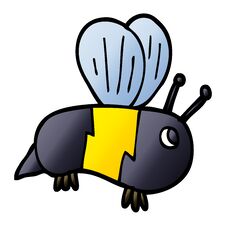 Cartoon Doodle Bumble Bee Royalty Free Stock Photography