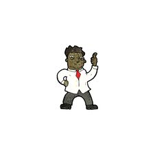 Free Cartoon Confident Office Man Royalty Free Stock Image - 256855636