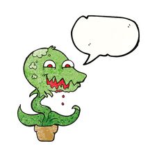 Texture Speech Bubble Cartoon Monster Plant Stock Photos