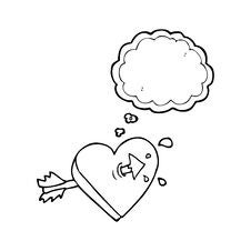 Thought Bubble Cartoon Arrow Through Heart Thought Bubble Cartoon Royalty Free Stock Photos Thought Bubble Cartoon Arrow Through Heart Thought Bubble Cartoon Royalty Free Stock Photos