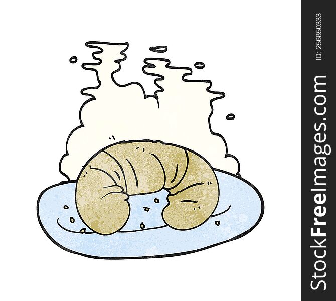 Texture Cartoon Hot Croissant