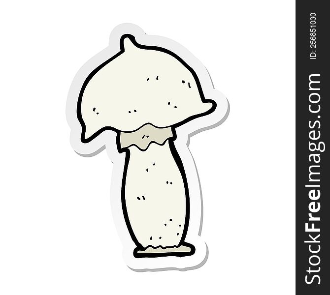 sticker of a cartoon mushroom