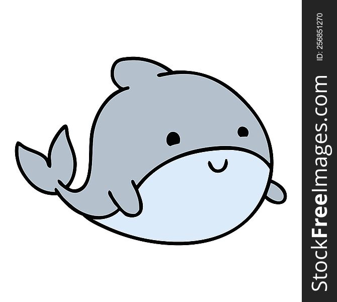 cartoon of a happy whale