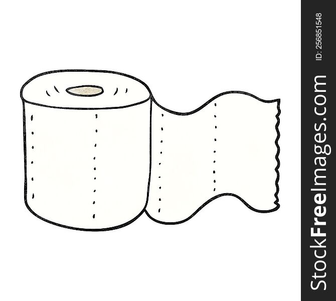 freehand textured cartoon toilet paper