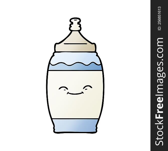cartoon happy water bottle. cartoon happy water bottle