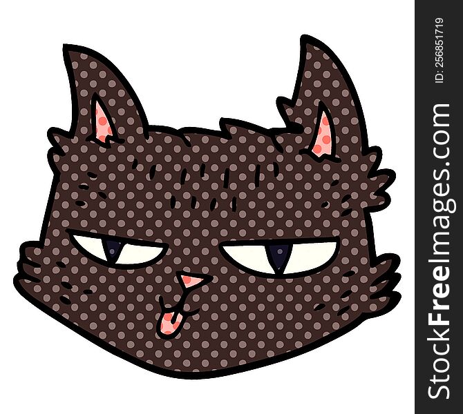 funny cartoon doodle cat