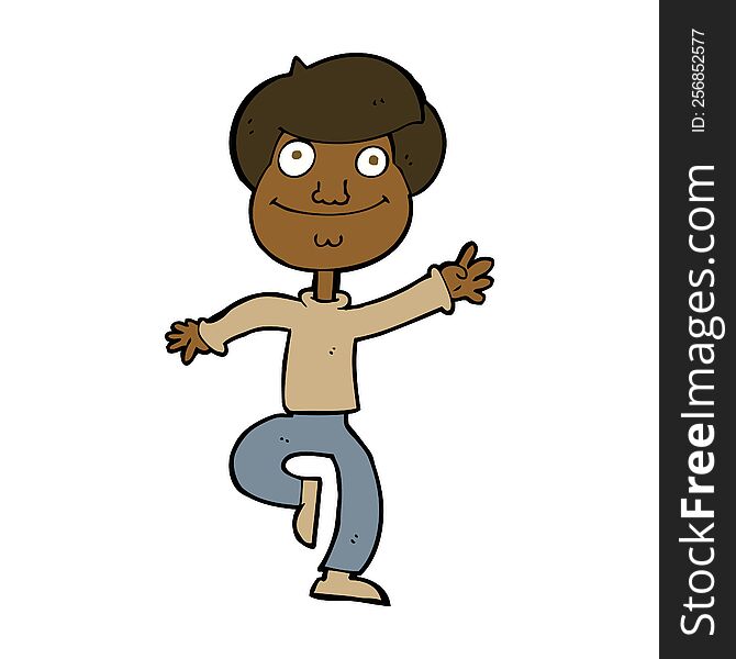 cartoon dancing man