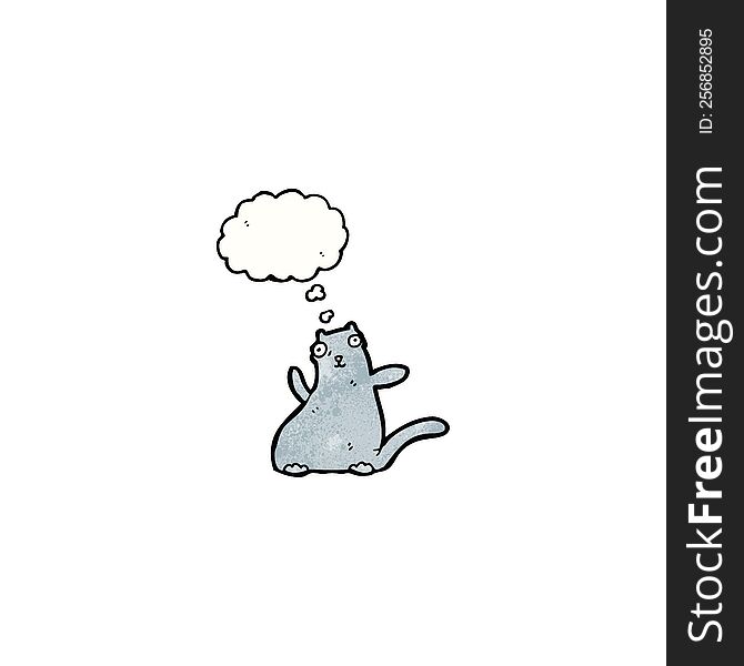 Funny Cat With Thought Bubble