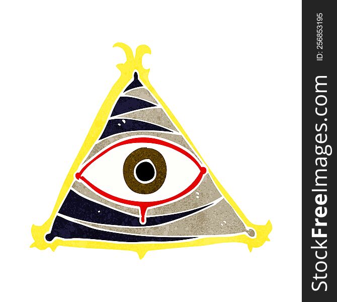 cartoon mystic eye symbol