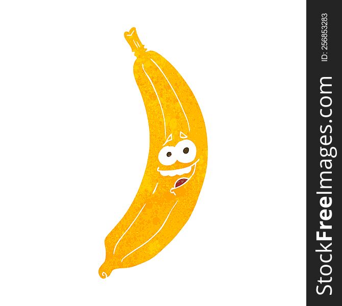 retro cartoon banana