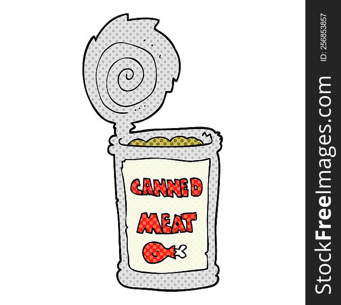 cartoon canned meat