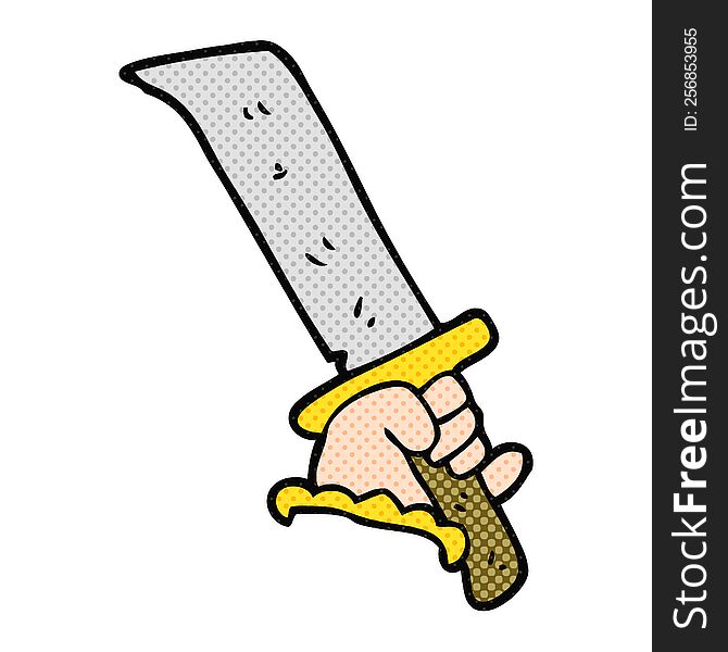 Cartoon Hand With Sword