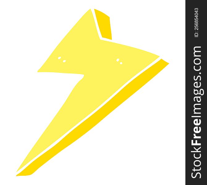 flat color style cartoon lightning