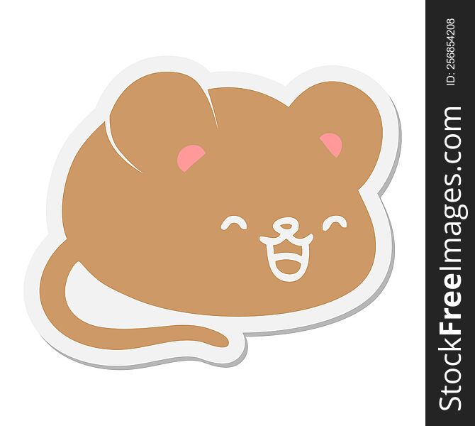 cute cartoon mouse sticker