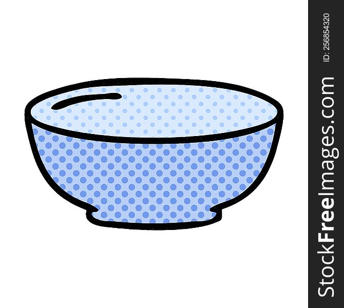 Quirky Comic Book Style Cartoon Bowl