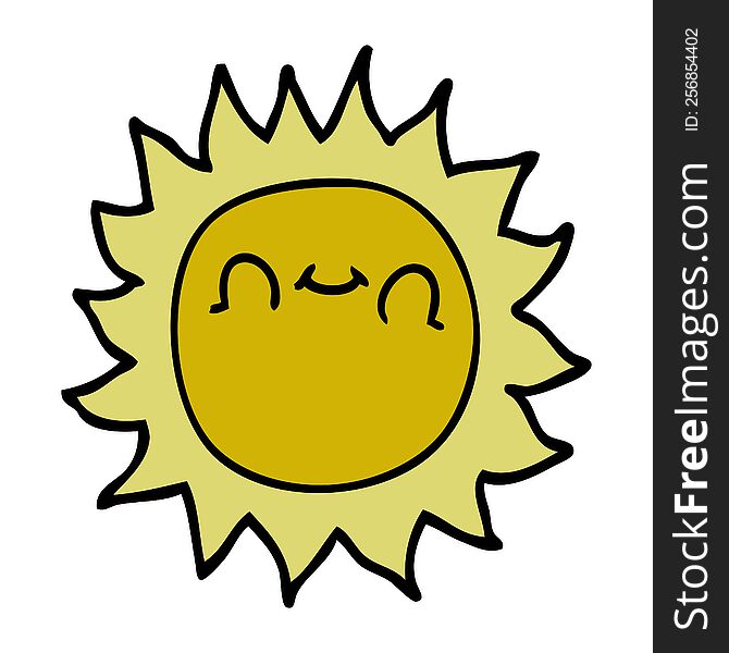 Cartoon Doodle Happy Sunshine