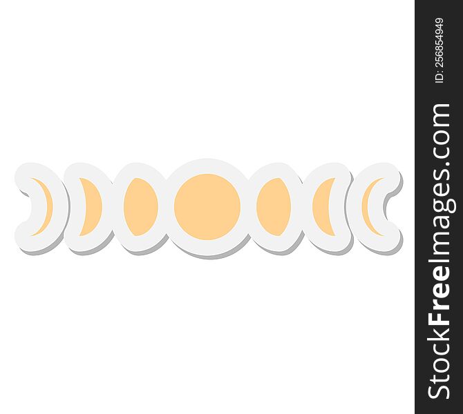moon phases sticker