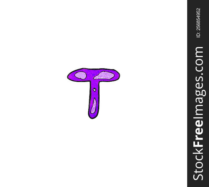 child\'s drawing of the letter t