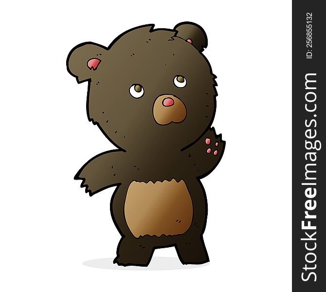 cartoon curious black bear