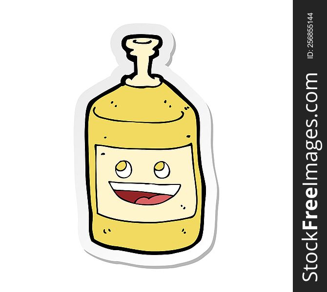 Sticker Of A Cartoon Juice Bottle