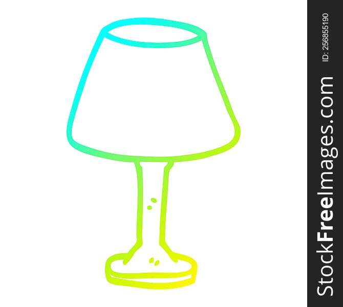 Cold Gradient Line Drawing Cartoon Desk Lamp