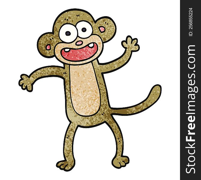 cartoon doodle crazy monkey