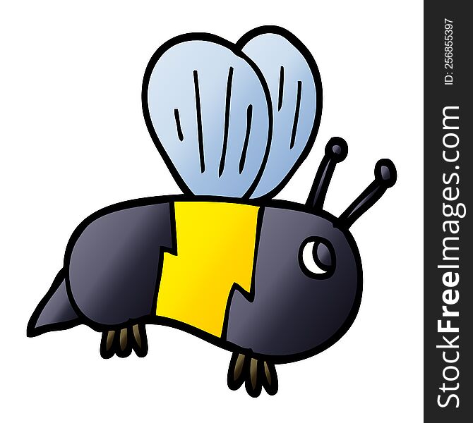 cartoon doodle bumble bee