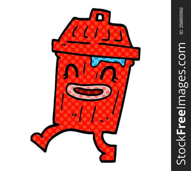 cartoon doodle waste bin