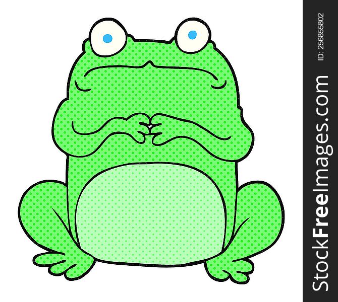 Cartoon Nervous Frog