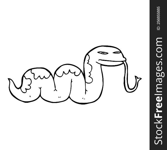 Cartoon Slithering Snake