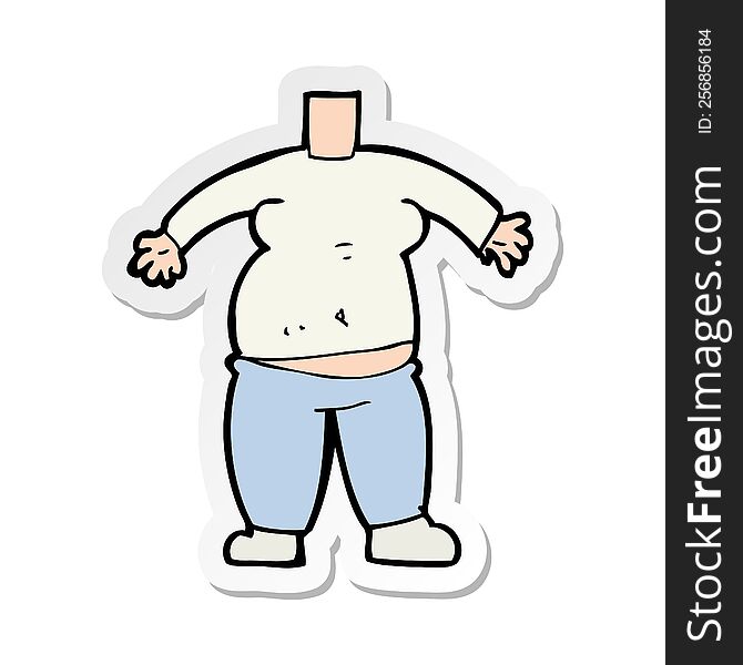 sticker of a cartoon body
