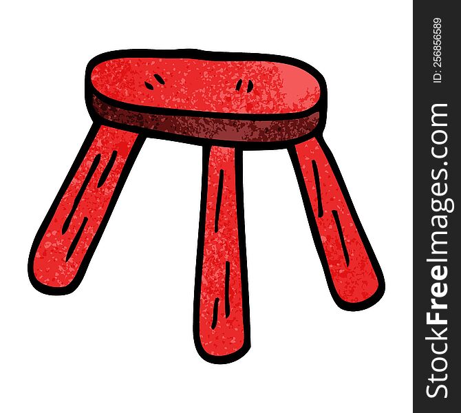 Cartoon Doodle Low Stool