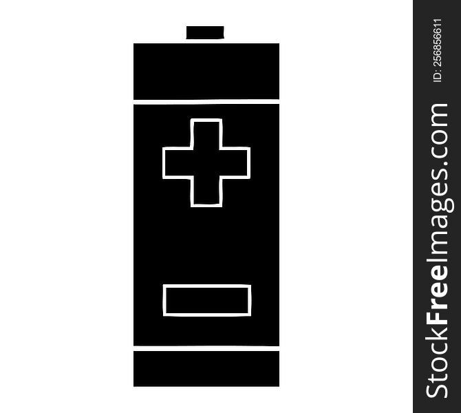 flat symbol of a electrical battery