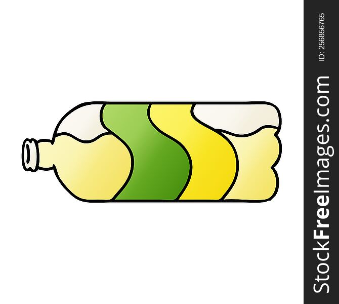 Gradient Cartoon Doodle Of A Soda Bottle