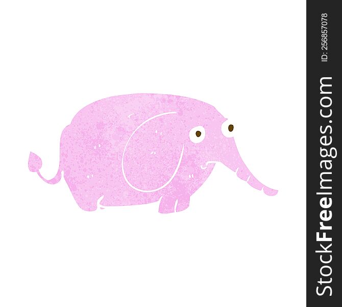 Cartoon Sad Little Elephant