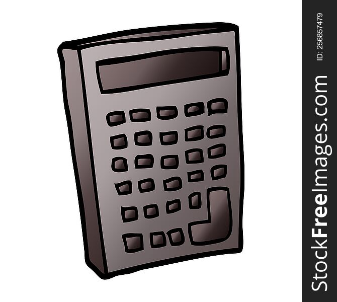 cartoon doodle of a calculator