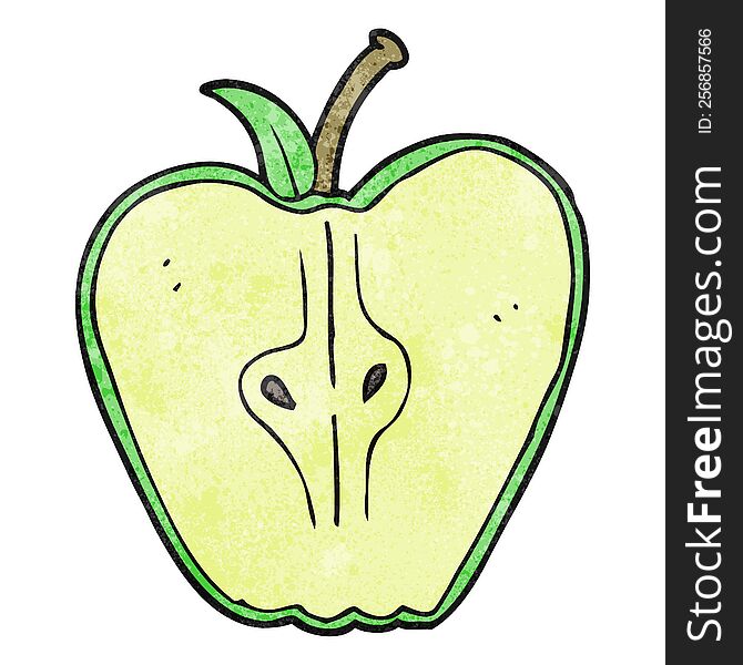 freehand textured cartoon apple