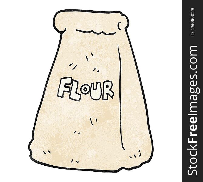 Textured Cartoon Bag Of Flour