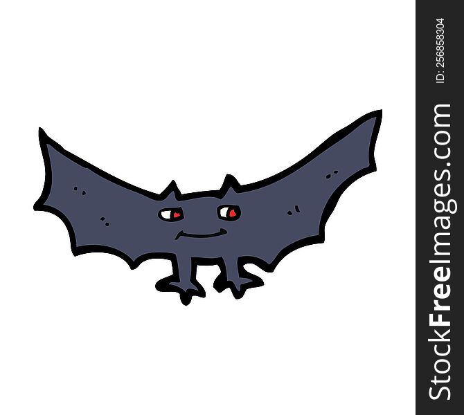 Cartoon Spooky Vampire Bat