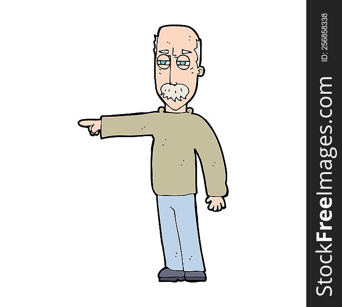 cartoon old man gesturing Get Out