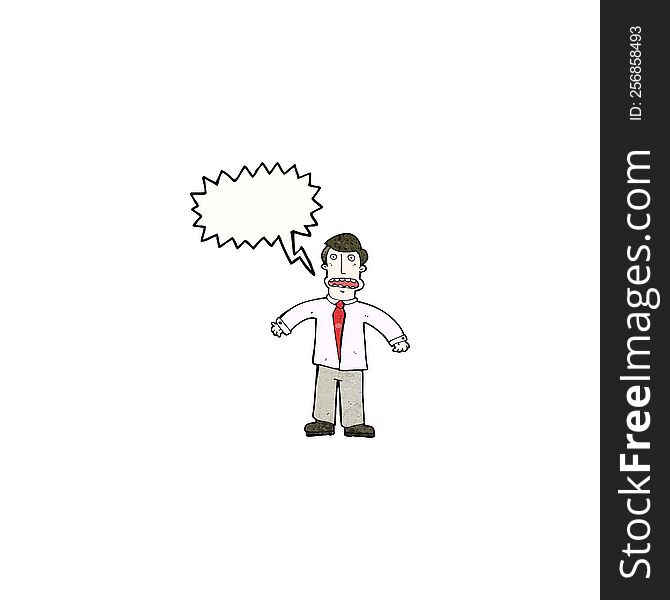 Cartoon Stressed Out Businessman