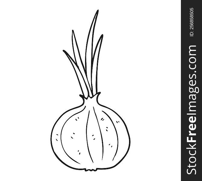 Black And White Cartoon Onion