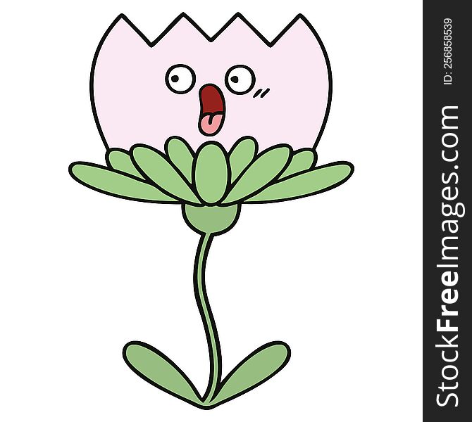 cute cartoon of a flower. cute cartoon of a flower