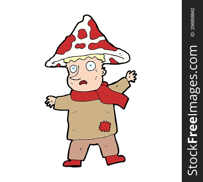 Cartoon Magical Mushroom Man