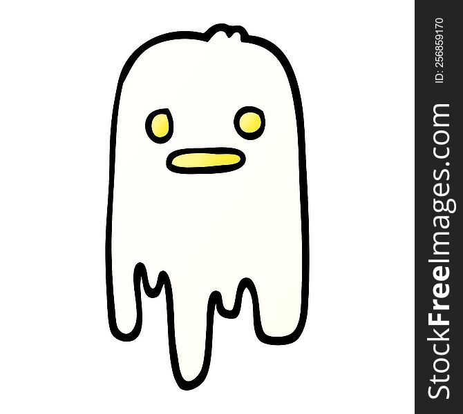 vector gradient illustration cartoon spooky ghost
