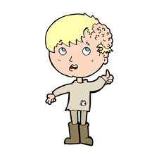 Free Cartoon Boy With Growth On Head Royalty Free Stock Images - 256860879