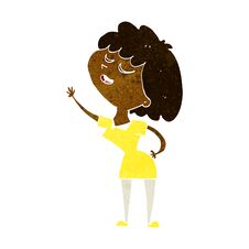 Cartoon Happy Woman About To Speak Royalty Free Stock Image Cartoon Happy Woman About To Speak Royalty Free Stock Image