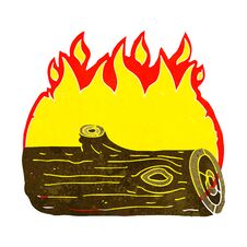 Free Cartoon Burning Log Royalty Free Stock Image - 256862006