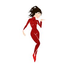 Free Cartoon Future Space Woman Stock Photography - 256867862