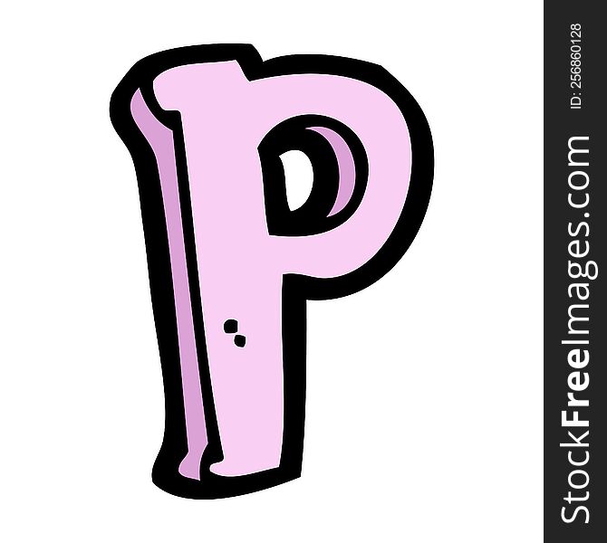 cartoon letter P